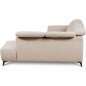 Canapé d'angle avec relax électrique en tissu Bellagio, beige, angle droit