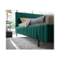 Lit double en tissu velours de qualité luxe, PLACIDO, vert foncé, 180x200