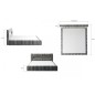 Lit 180x200 rembourré en velours luxe avec coffre et éclairage LED, gris foncé, LANA