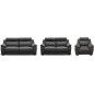 Ensemble composé d'un canapé 3 places avec 2 relax + un canapé 2 places avec 2 relax + un fauteuil avec 1 relax, en 100% tout cu