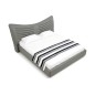 Lit design en cuir de luxe ADAM, avec sommier à lattes offert, gris foncé, 160x200