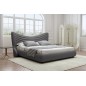 Lit design en velours de luxe NOAH, avec sommier à lattes offert, gris foncé, 160x200