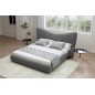 Lit design en velours de luxe NOAH, avec sommier à lattes offert, gris foncé, 160x200