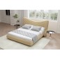 Lit design en velours de luxe NOAH, avec sommier à lattes offert, beige, 160x200