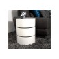 Table basse design laquée blanc mat avec rangement POOL