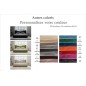 Lit design en velours de luxe NOAH, avec sommier à lattes offert, couleur personnalisée, 140x200