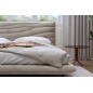 Lit design en velours de luxe PRESTIGIO, avec sommier à lattes offert, BEIGE, 160x200
