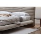 Lit design en velours de luxe PRESTIGIO, avec sommier à lattes offert, BEIGE, 180x200