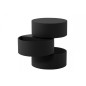 Table basse design laquée noir mat avec rangement POOL