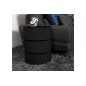 Table basse design laquée noir mat avec rangement POOL