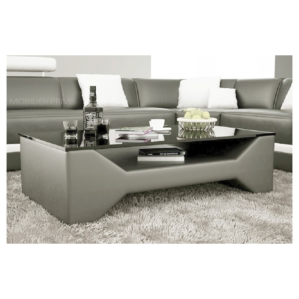 Table basse design LINA, gris foncé
