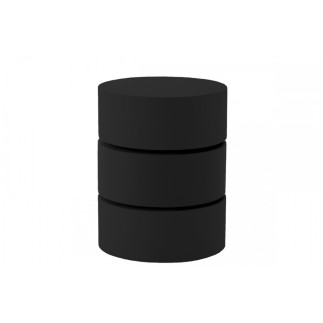 Table basse design laquée noir mat avec rangement POOL
