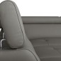Canapé d'angle convertible en cuir italien luxe 5 places, Hombourg, coffre, gris foncé, angle droit Canapé d'angle convertible en cuir italien luxe 5 places, Hombourg, coffre, gris foncé, angle droit