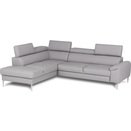 Canapé d'angle convertible en cuir italien luxe 5 places