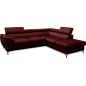 Canapé d'angle convertible en velours luxe 5 places, FLORENT, bordeaux, angle droit Canapé d'angle convertible en velours luxe 5 places, FLORENT, bordeaux, angle droit