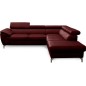 Canapé d'angle convertible en velours luxe 5 places, FLORENT, bordeaux, angle droit Canapé d'angle convertible en velours luxe 5 places, FLORENT, bordeaux, angle droit