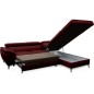 Canapé d'angle convertible en velours luxe 5 places, FLORENT, bordeaux, angle droit Canapé d'angle convertible en velours luxe 5 places, FLORENT, bordeaux, angle droit