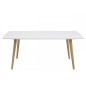 Table à manger design blanc brillant, ELYA