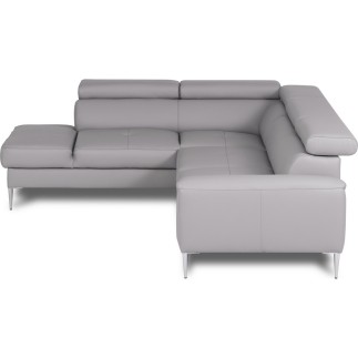 Canapé d'angle convertible en cuir italien luxe 5 places