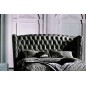 Lit design de luxe PRINCESSE, avec sommier à lattes, gris foncé 160x200