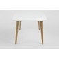 Table à manger design blanc brillant, ELYA