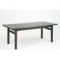 Table à manger avec rallonge en bois frêne vernis noir, HANOVRE
