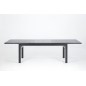 Table à manger avec rallonge en bois frêne vernis noir, HANOVRE
