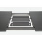 Table à manger avec rallonge en bois frêne vernis noir, HANOVRE