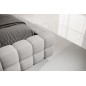 Lit double avec coffre DILAN VELOURS de qualité luxe capitonné, gris, 160x200