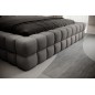 Lit double avec coffre DILAN VELOURS de qualité luxe capitonné, gris foncé, 160x200
