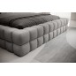 Lit double avec coffre DILAN VELOURS de qualité luxe capitonné, gris foncé, 140x200