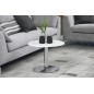 Table basse design, laqué brillant blanc, hauteur réglable, SOCH