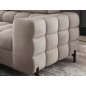 Canapé d'angle convertible - FERNAND VELOURS - en velours Luxe beige, 5 places, angle droit (vu de face)