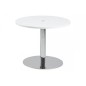 Table basse design, laqué brillant blanc, hauteur réglable, SOCH
