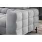 Canapé d'angle convertible, FERNAND VELOURS - en velours Luxe gris, 5 places, angle gauche (vu de face)