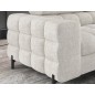 Canapé d'angle convertible, FERNAND tissu bouclette Luxe ivoire, 5 places, angle droit (vu de face)