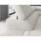 Canapé d'angle convertible FERNAND tissu bouclette Luxe ivoire, 5 places, angle gauche (vu de face)