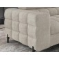 Canapé d'angle convertible, FERNAND tissu bouclette Luxe beige, 5 places, angle droit (vu de face)