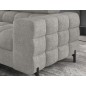 Canapé d'angle convertible FERNAND tissu bouclette Luxe gris, 5 places, angle gauche (vu de face)