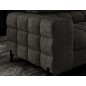 Canapé d'angle convertible, FERNAND tissu bouclette Luxe gris anthracite, 5 places, angle droit (vu de face)