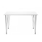 Table à manger blanc laqué design, LEONA