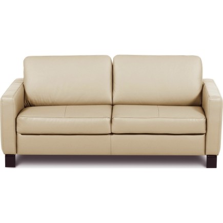 Canapé 3 places convertible en cuir italien de luxe ARUS, beige