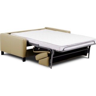 Canapé 3 places convertible en cuir italien de luxe ARUS, beige