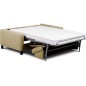 Canapé 3 places convertible en cuir italien de luxe ARUS, beige