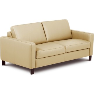 Canapé 3 places convertible en cuir italien de luxe ARUS, beige