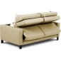 Canapé 3 places convertible en cuir italien de luxe ARUS, beige
