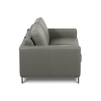 Canapé 3 places convertible en cuir italien de luxe ARUS, gris foncé