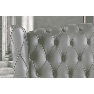 Lit design de luxe PRINCESSE, avec sommier à lattes, gris foncé 160x200