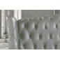 Lit design de luxe PRINCESSE, avec sommier à lattes, gris foncé 160x200