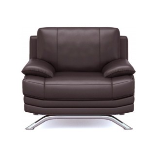 Fauteuil 1 place en cuir LUXE italien MARINI, chocolat